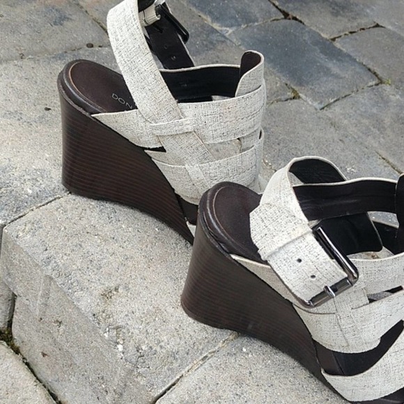 Donald J Pliner Metallic Suede Wedge Sandal - Picture 4 of 8